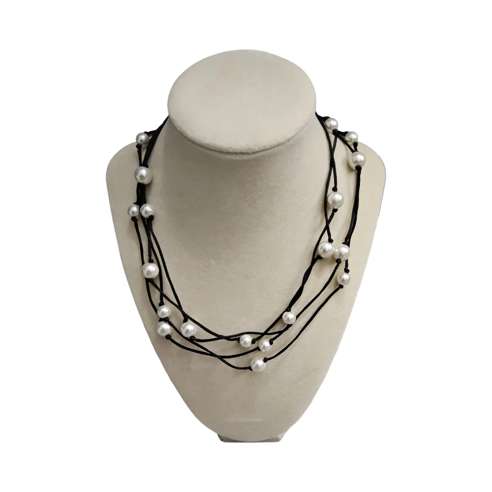 New 1st & Gorgeous by Carolee Black and White faux Pearl Necklace